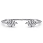 18K White Gold Diamond Bangle
