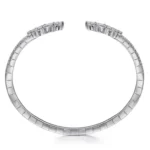 18K White Gold Diamond Bangle - Image 4