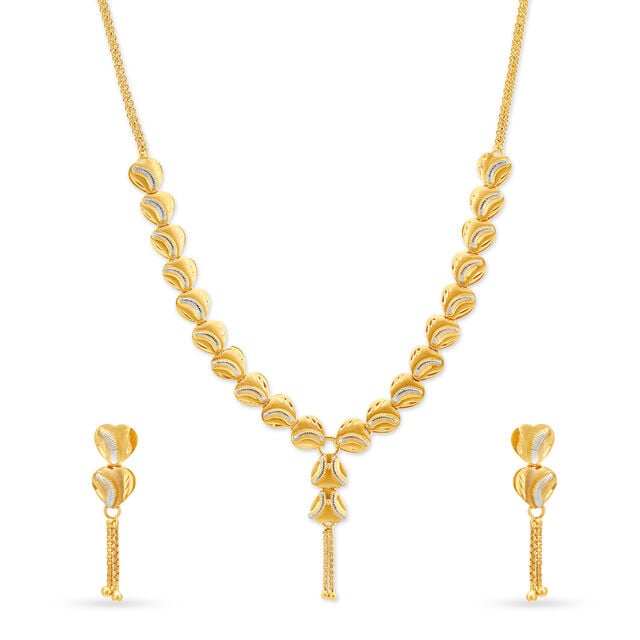 5121132UVABA00_1 (1) Romantic Gold Necklace Set - Image 1