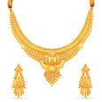 512P152VPABA00_1 Opulent Rawa Work Gold Necklace Set - Image 3
