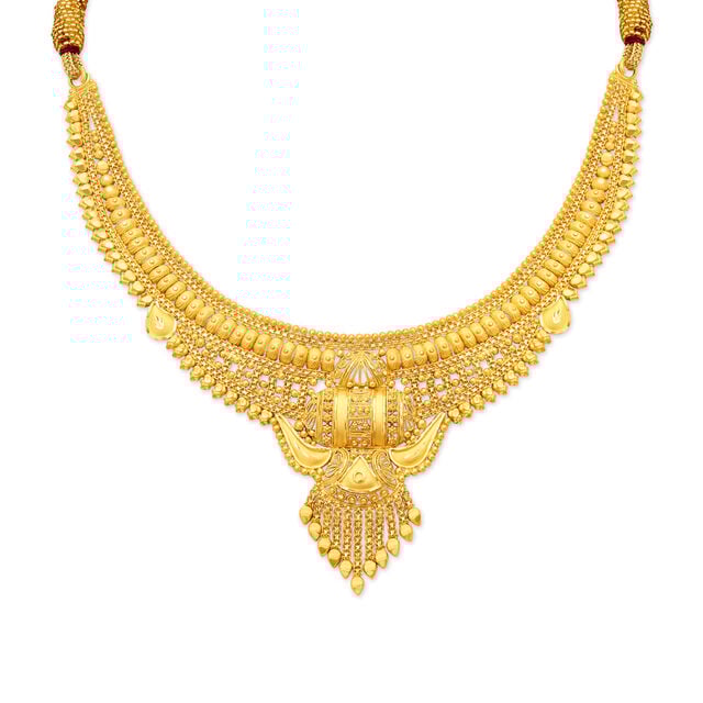 512P152VPABA00_2 (1) Opulent Rawa Work Gold Necklace Set - Image 4