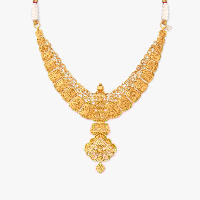 51O5FD2ES1BA00_2 (1) Whispering Vines Gold Necklace Set - Image 6