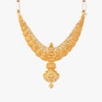 51O5FD2ES1BA00_2 Whispering Vines Gold Necklace Set - Image 5