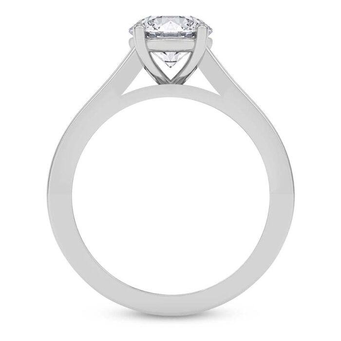 White Gold Irene Side Stone Lab Diamond Ring - Image 2