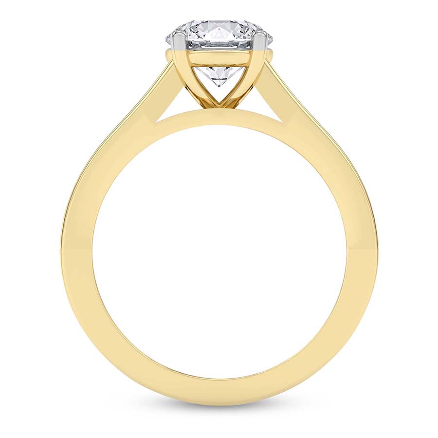 AFDRE39804-A08 Yellow Gold Irene Side Stone Lab Diamond Ring - Image 2