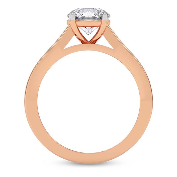 Rose Gold Irene Side Stone Lab Diamond Ring - Image 2