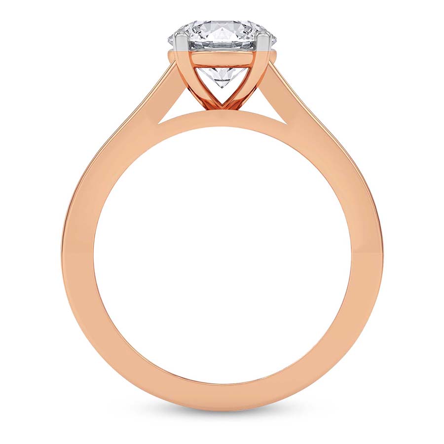 AFDRE39804-A09 Rose Gold Irene Side Stone Lab Diamond Ring - Image 2
