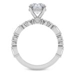 White Gold Enchanted Bliss Side Stone Lab Diamond Ring - Image 3