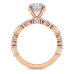Rose Gold Enchanted Bliss Side Stone Lab Diamond Ring - Image 3