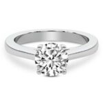 White Gold Teagan Solitaire 1.5mm Lab Diamond Ring - Image 2