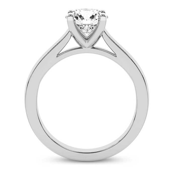 White Gold Teagan Solitaire 1.5mm Lab Diamond Ring - Image 3