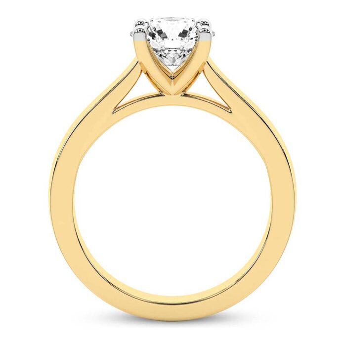 Yellow Gold Teagan Solitaire 1.5mm Lab Diamond Ring - Image 3