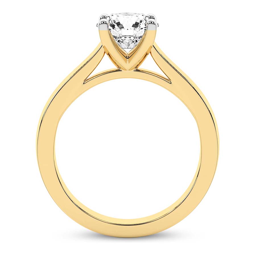 AFDRE44804-A08 Yellow Gold Teagan Solitaire 1.5mm Lab Diamond Ring - Image 3