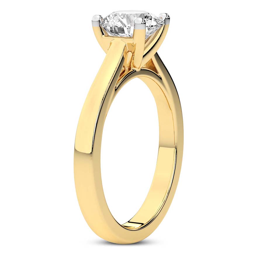 AFDRE44804-A11 Yellow Gold Teagan Solitaire 1.5mm Lab Diamond Ring - Image 4