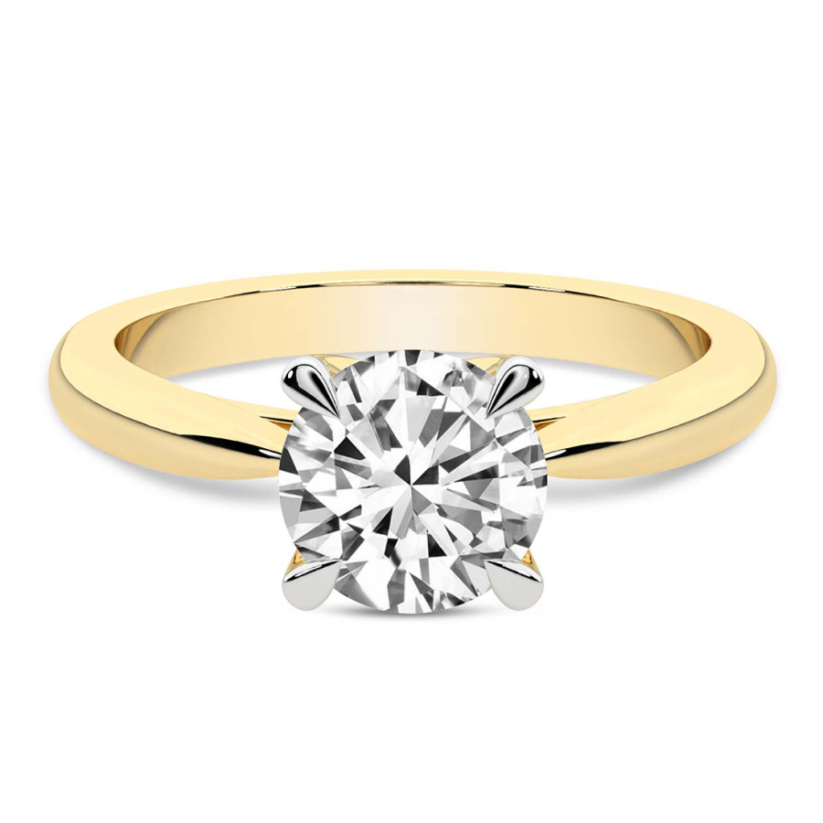 AFDRE45004-A02 Yellow Gold Azalea Classic Solitaire 1.5mm Lab Diamond Ring - Image 1