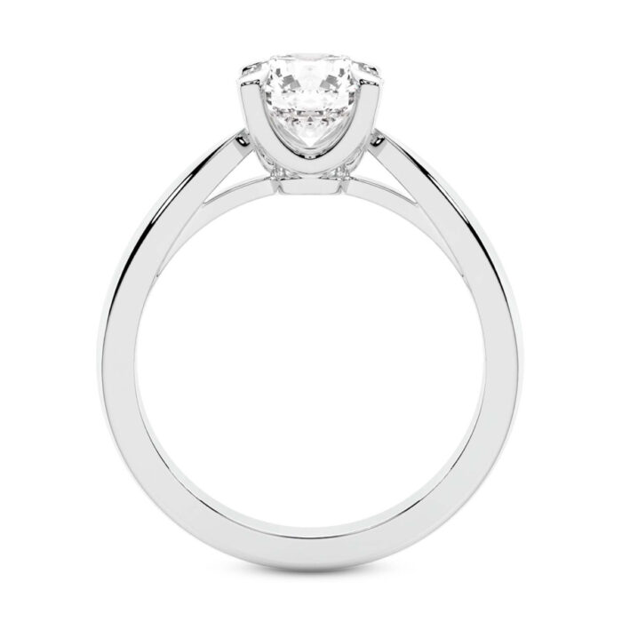 White Gold Azalea Classic Solitaire 1.5mm Lab Diamond Ring - Image 3