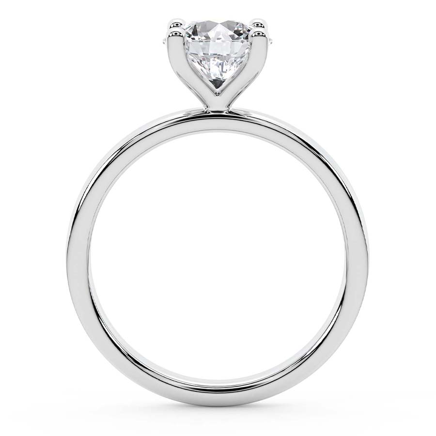 AFDRE45204-A07 White Gold Four Prong Solitaire 1.5mm Lab Diamond Ring - Image 3