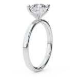 White Gold Four Prong Solitaire 1.5mm Lab Diamond Ring - Image 4