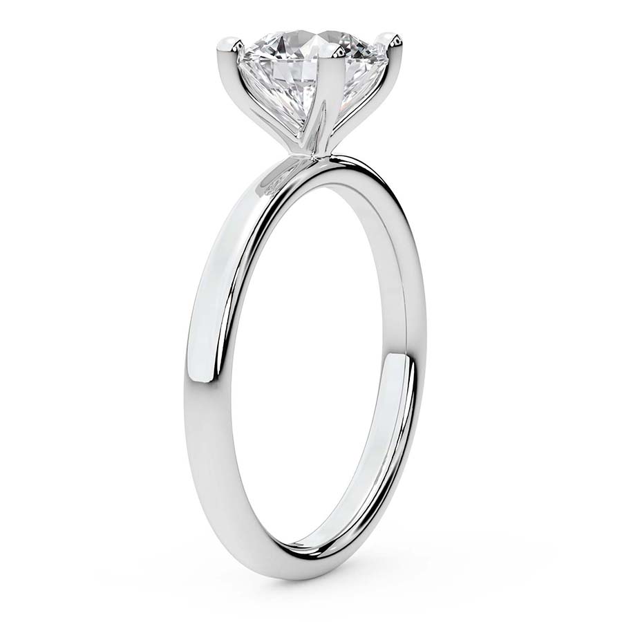 AFDRE45204-A10 White Gold Four Prong Solitaire 1.5mm Lab Diamond Ring - Image 4