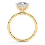 Yellow Gold Six Prong Solitaire 1.5mm Lab Diamond Ring - Image 2