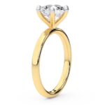 Yellow Gold Six Prong Solitaire 1.5mm Lab Diamond Ring - Image 3