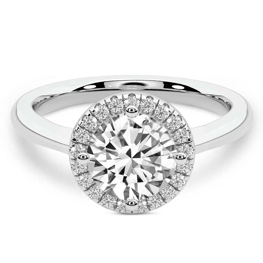 AFDRE45804-A01 White Gold Harriet Halo 1.5mm Lab Diamond Ring - Image 2