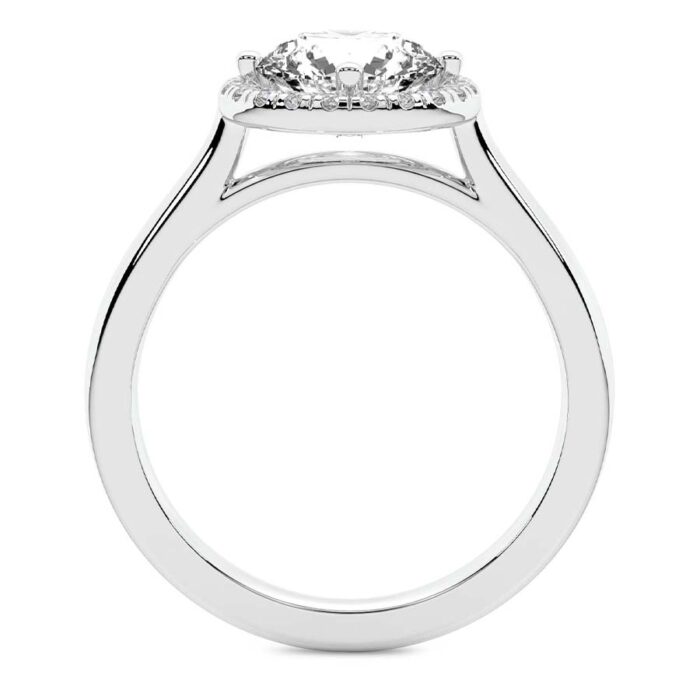White Gold Harriet Halo 1.5mm Lab Diamond Ring - Image 3