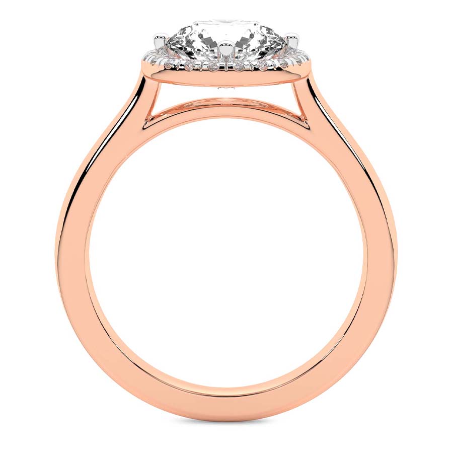 AFDRE45804-A09 Rose Gold Harriet Halo 1.5mm Lab Diamond Ring - Image 3
