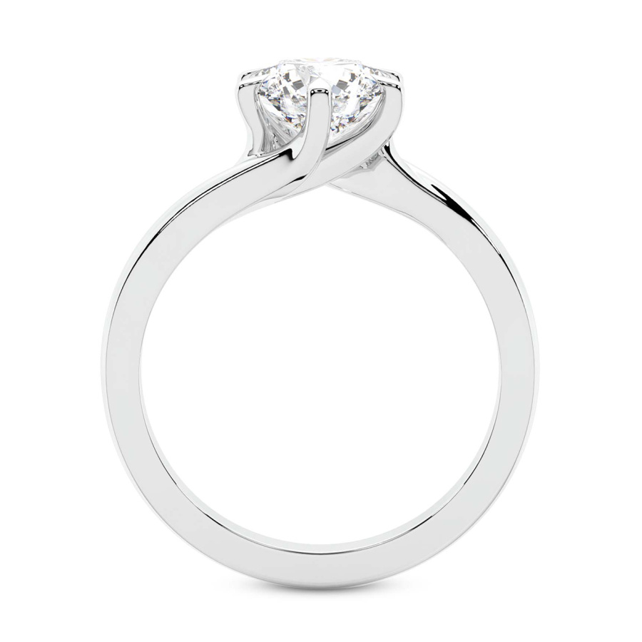 AFDRE46004-A07 White Gold Seraphina Twist Prongs Solitaire 1.5mm Lab Diamond Ring - Image 3