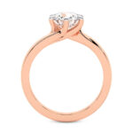 Rose Gold Seraphina Twist Prongs Solitaire 1.5mm Lab Diamond Ring - Image 3