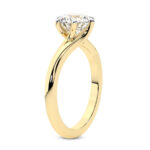Yellow Gold Seraphina Twist Prongs Solitaire 1.5mm Lab Diamond Ring - Image 4