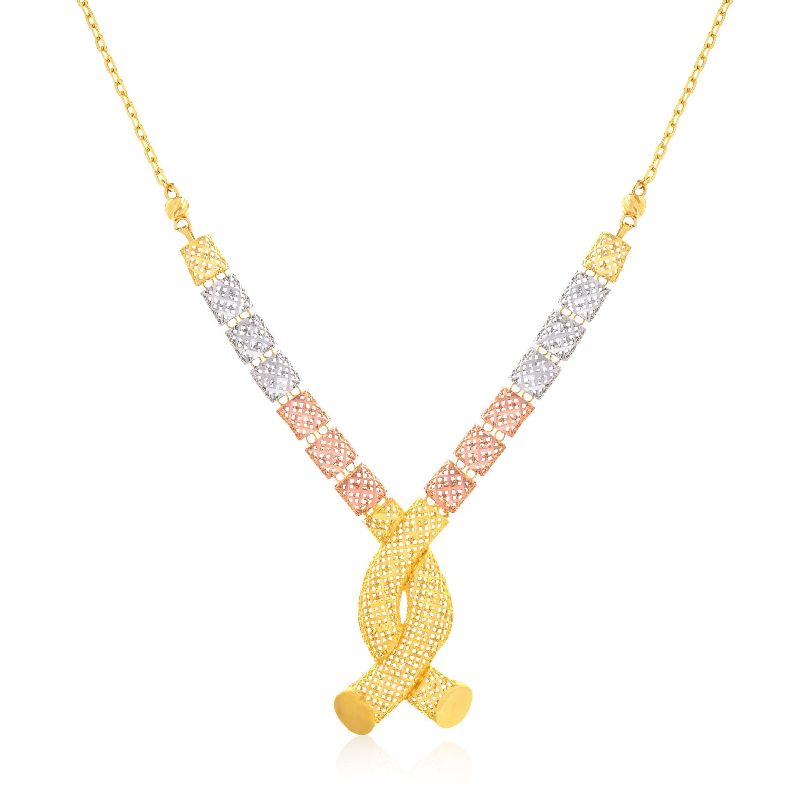 BAFJBNS26-2-1 Heritage Charm in 21K Gold Necklace Sets - Image 3