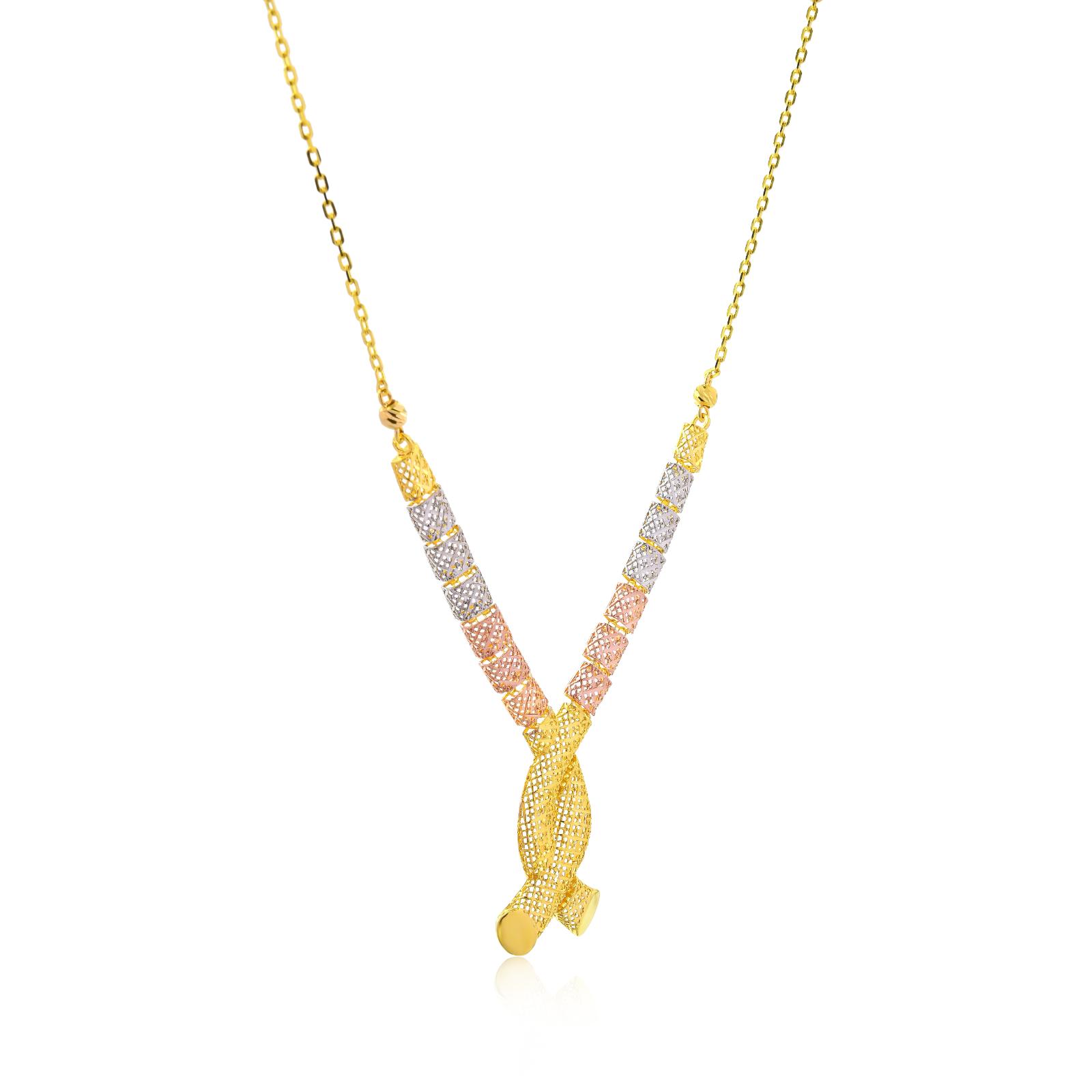 BAFJBNS26-3-1 Heritage Charm in 21K Gold Necklace Sets - Image 4