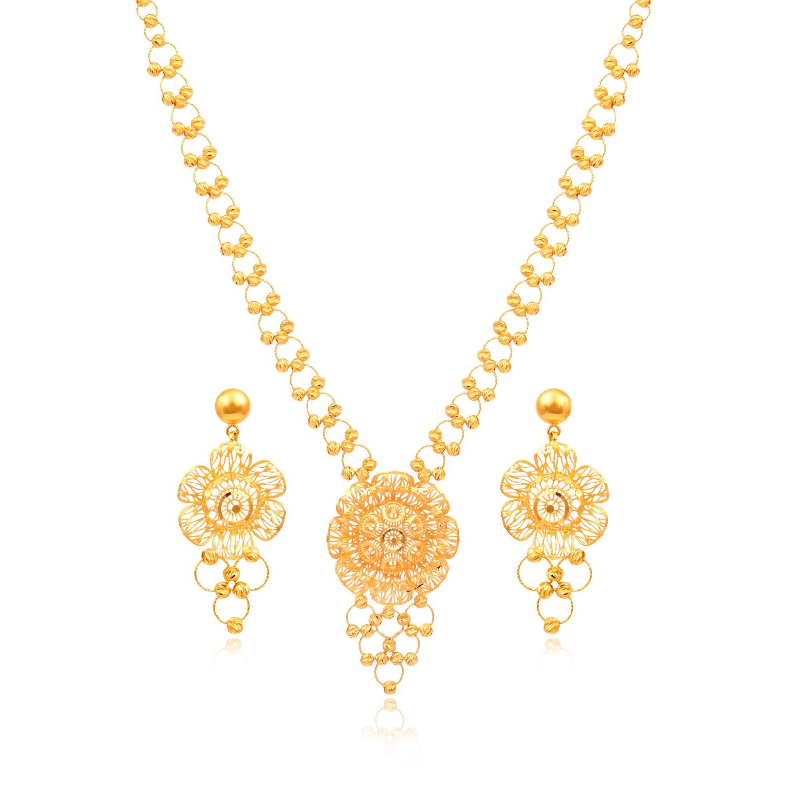 BAFJNS6 Celebrities and Influencers Rocking 21kt Gold Necklace set - Image 1