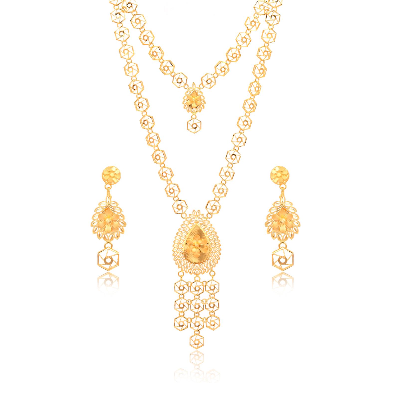 BAFJNS8 Introduction to 21kt Gold Necklace set - Image 1