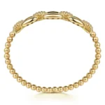 Handcrafted 21K Gold Bujukan Cushion Link Chain Bangle - Image 2